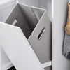 SoBuy BZR159-W Armario Auxiliar con 1 cesto Estanterías de Baño Blanco