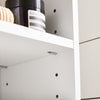 Armário de casa de banho alto SoBuy BZR160-W com 2 portas e 1 gaveta, branco