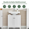 SoBuy BZR18-II-W Armario Lavabo con pedestal Armario de baño hasta el suelo Blanco