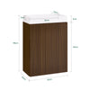 Preventa-SoBuy BZR196-BR Armario con lavabo Mueble Colgante de Baño Marrón 40 x 22 x 56 cm