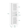 Armário de casa de banho alto SoBuy BZR209-W com 2 portas, branco