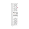 Armário de casa de banho alto SoBuy BZR209-W com 2 portas, branco