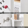 Armário de casa de banho alto SoBuy BZR209-W com 2 portas, branco