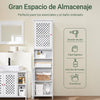 Armário de casa de banho alto SoBuy BZR209-W com 2 portas, branco
