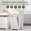 SoBuy BZR21-II-W Cesto para Ropa Sucia con un cajón Blanco