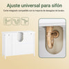SoBuy BZR210-W Mueble Bajo Lavabo de Baño con 2 Puertas y Estante Abierto Blanco