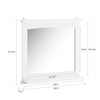 SoBuy BZR212-W Mueble de Pared con Espejo Espejo de Pared para Baño con 1 Estante Blanco