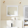 SoBuy BZR212-W Mueble de Pared con Espejo Espejo de Pared para Baño con 1 Estante Blanco