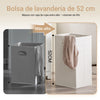 Móveis de casa de banho SoBuy BZR214-W com cestos para roupa suja com gaveta, 2 cestos amovíveis e compartimento deslizante