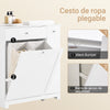 Móveis de casa de banho SoBuy BZR214-W com cestos para roupa suja com gaveta, 2 cestos amovíveis e compartimento deslizante