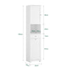 Armário de casa de banho alto SoBuy BZR216-W com 1 cesto de roupa suja e 1 porta, branco