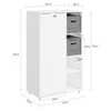 SoBuy BZR218-W Armario Baño Estrecho con 2 Cajones de Cesta Tela Blanco