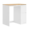 SoBuy BZR223-WN Mueble Lavadora con Cesto y Tendedero Extraíble Blanco 100×60×95 cm