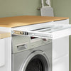SoBuy BZR223-WN Mueble Lavadora con Cesto y Tendedero Extraíble Blanco 100×60×95 cm