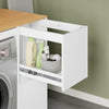 SoBuy BZR223-WN Mueble Lavadora con Cesto y Tendedero Extraíble Blanco 100×60×95 cm