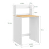 SoBuy BZR224-WN Mueble Lavadora con Barandilla Anticaída 66x60x127 cm Blanco