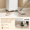 SoBuy BZR225-WN Mueble Auxiliar Estrecho con Ruedas Estrecho para Baño Blanco