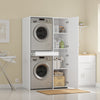 SoBuy BZR231-W Mueble torre para lavadora y secadora apilables Blanco 110x66x186 cm