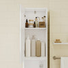 SoBuy BZR240-E-W Mueble Columna de Baño Alto y Estrecho Blanco 30x30x180.5 cm