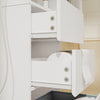 SoBuy BZR240-E-W Mueble Columna de Baño Alto y Estrecho Blanco 30x30x180.5 cm