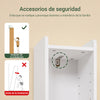 Armário alto para casa de banho SoBuy BZR34-KW, armário de arrumação para espaços pequenos, 20x20x145 cm, branco