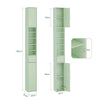 Armário de casa de banho SoBuy BZR34-II-GR com 5 prateleiras, 2 portas e 1 gaveta, verde