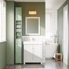 Armário de casa de banho SoBuy BZR34-II-GR com 5 prateleiras, 2 portas e 1 gaveta, verde