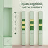 Armário de casa de banho SoBuy BZR34-II-GR com 5 prateleiras, 2 portas e 1 gaveta, verde