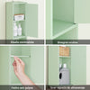 Armário de casa de banho SoBuy BZR34-II-GR com 5 prateleiras, 2 portas e 1 gaveta, verde