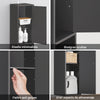 Armário de casa de banho SoBuy BZR34-SCH com 2 portas e 1 gaveta, preto