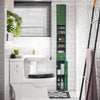 Armário de coluna para casa de banho SoBuy BZR34-II-SY com 5 prateleiras, verde