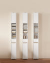 SoBuy BZR34-WN Mueble Columna de Baño estrecho con 2 Puertas y 1 Cajón Blanco