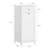 Armário de arrumação para lavandaria SoBuy BZR73-W com 1 cesto e 1 gaveta, branco