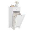 Armário de arrumação para lavandaria SoBuy BZR73-W com 1 cesto e 1 gaveta, branco