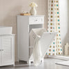 Armário de arrumação para lavandaria SoBuy BZR73-W com 1 cesto e 1 gaveta, branco