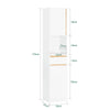 SoBuy BZR80-W Armario Alto para baño con 1 Cajón y 2 Puertas Blanco 35 x 33 x 170 cm