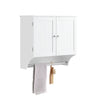 Armário de parede SoBuy BZR84-W com 2 portas e 1 toalheiro, branco