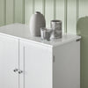 Armário de parede SoBuy BZR84-W com 2 portas e 1 toalheiro, branco