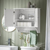 Armário de parede SoBuy BZR84-W com 2 portas e 1 toalheiro, branco