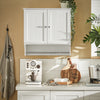 Armário de parede SoBuy BZR84-W com 2 portas e 1 toalheiro, branco