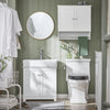 Armário de parede SoBuy BZR84-W com 2 portas e 1 toalheiro, branco