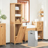 Armário alto para casa de banho SoBuy BZR95-N com 1 cesto de roupa e 3 prateleiras
