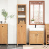 Armário alto para casa de banho SoBuy BZR95-N com 1 cesto de roupa e 3 prateleiras