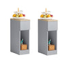SoBuy FBT111-HGx2 Set de 2 Mesitas de Noche con 1 Cajón Gris