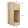 SoBuy FBT111-N Mesita de Noche con 1 cajón Madera Natural