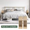 SoBuy FBT111-Nx2 Set de 2 Mesitas de Noche con 1 cajón Madera Natural
