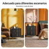 SoBuy FBT115-SCH Mesita de Noche con 2 Cajones Negro 40x40x47cm