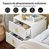 SoBuy FBT115-Wx2 Set de 2 Mesitas de Noche para Dormitorio y Salon Blanca
