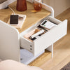 SoBuy FBT128-WN Mesita de Noche Mesa Auxiliar con 1 cajón Blanco y Madera