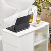 SoBuy FBT141-W Mesa de Apoio Mesa de Centro com 2 Portas e 3 Gavetas Branca